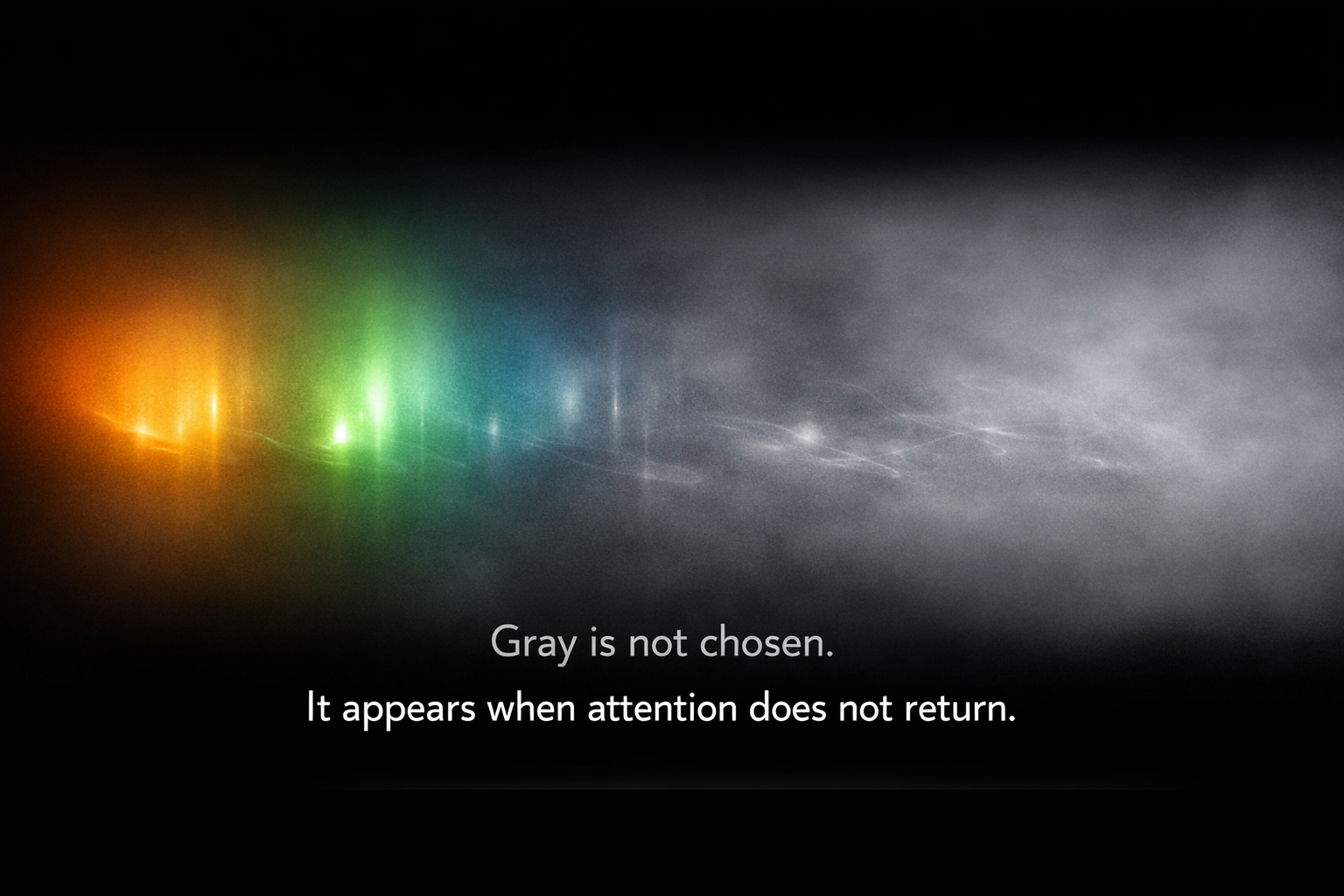 Gray emergence through attention residue