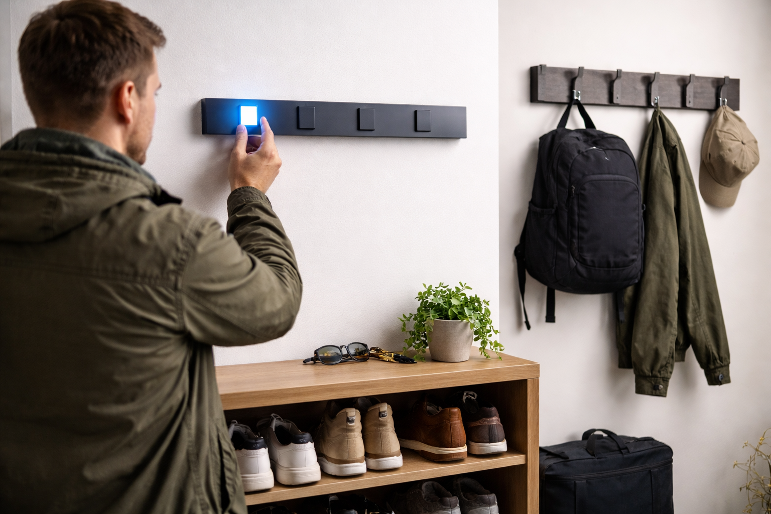 Ambient entry rail at home