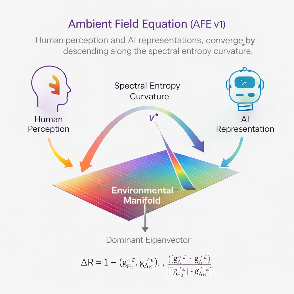 Ambient Field Equation — spectral entropy curvature diagram